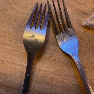 Forks were both dirty