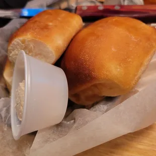 Some free bread with spread