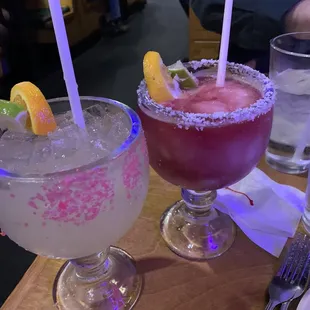 Pink salt for breast cancer awareness month &amp; sangria marg