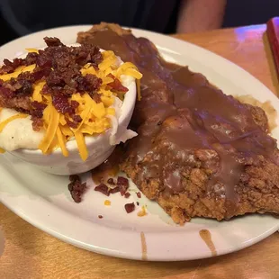 Country fried sirloin steak