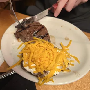 Steak with baked potato