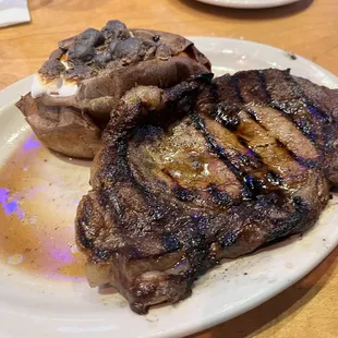 Ribeye &amp; loaded sweet potato