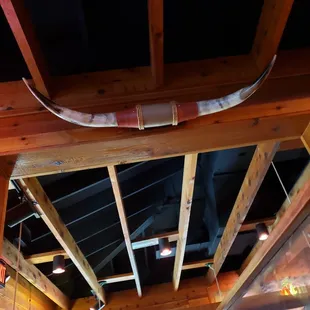 Above the table we were sitting at, great decoration