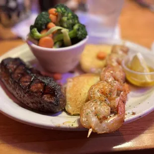 Sirloin and Shrimp combo