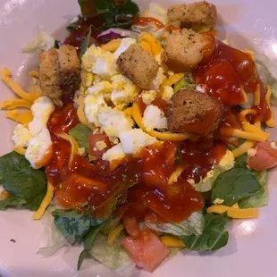 House salad with French dressing