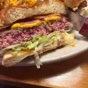 asked for medium well and there there is a  significant sign of pink and