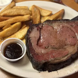 16oz Prime Rib w/ Steak Fries!