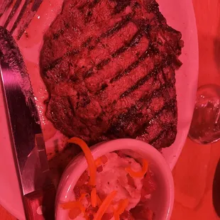 Ribeye and loaded mash