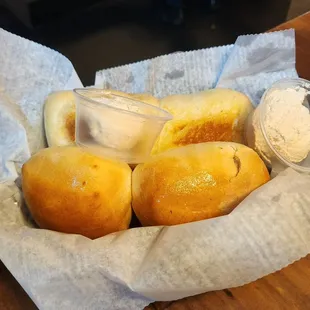 Complimentary bread and (honey?) butter