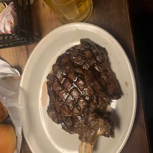 Special order T-bone steak cooked medium