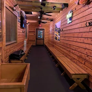 Indoor seating of waiting area