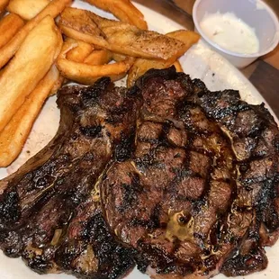 T bone steak. Bone is for my dog