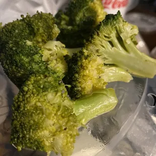 Rotten broccoli.  Please note that the carrots were okay.