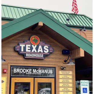 the entrance to the restaurant