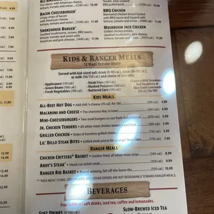 sushi and sashimi, menu