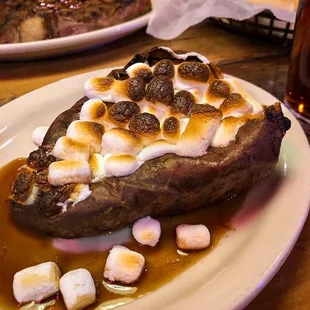 a sweet potato with marshmallows