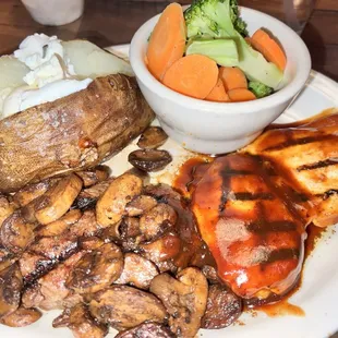 Grilled BBQ Chicken &amp; Sirloin 6oz
