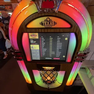 a juke box in a store