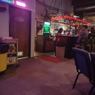 the bar and dining area