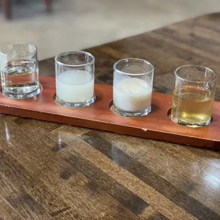 The standard tasting flight - good size pours