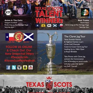 Texas Scottish Festival &amp; Highland Games / Texas Scots / Texas Scots Talent Winners / The Claret Jug Tour 2017