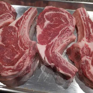 Bone-in ribeye. Choice for 9.99/lb