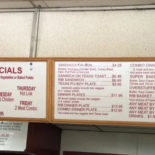 Menu boards