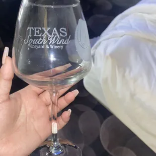 Wine glass included in the tasting