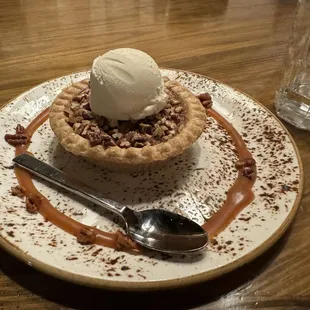 Pecan pie! So good and warm