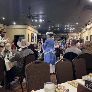 The actors perform right around you!