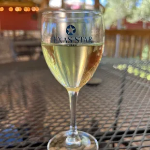 a glass of white wine