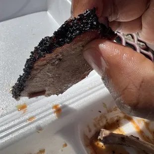 Home Run bark on the moist brisket!
