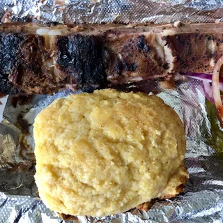 Honey Glazed Cornbread Biscuit