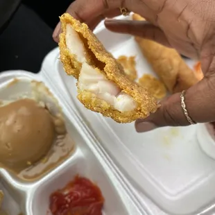 Fried fish. Great size, fried hard w/ a great crunch