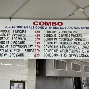 combo menu