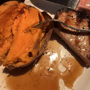 Pork chop, sweet potato