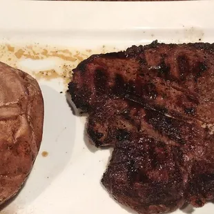 Porterhouse w/Loaded sweet potato.
