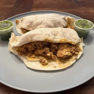 Texas size chorizo taco