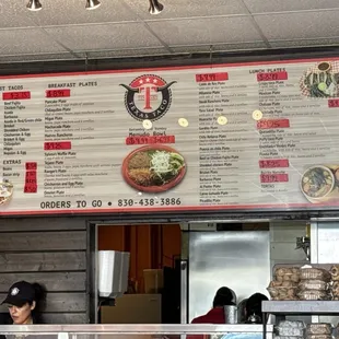 Menu as of today Thursday November 7th, 2024