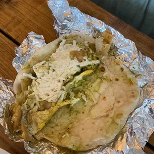 Chilaquiles with green sauce