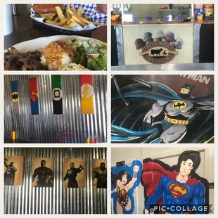 a variety of food items