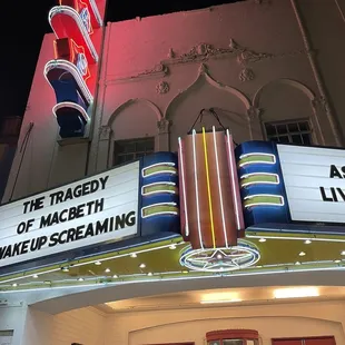 the marquee for the tragedy of macbeth