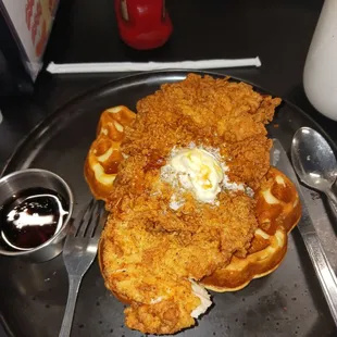 Chicken and waffle