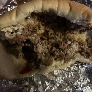 Philly on a hit dog bun