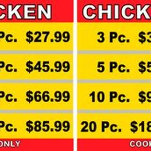 chicken tenders and wings