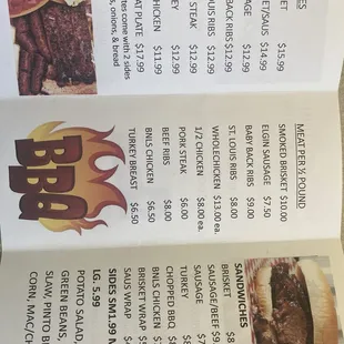 Updated menu 3/25/24