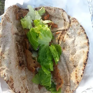 TX VEGGIE FAIR : DownToEarth.com Veggie Gyro is a bit overpriced at $8 for the quantity.