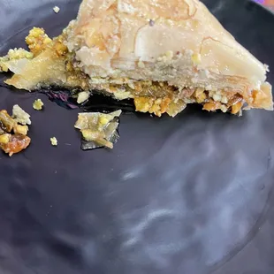 Baklava which they served hot. It was fresh and juicy so we enjoyed it.