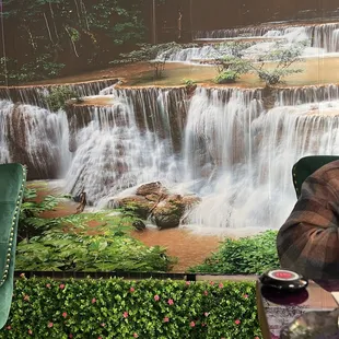 Wall behind our table.