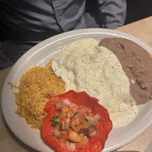 Sour cream enchiladas